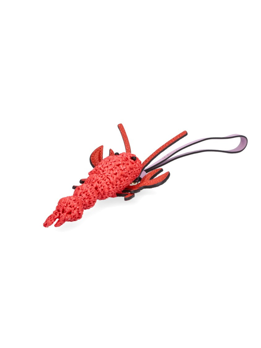 Mulberry Textured Lobster Keychain With Smooth Purple Strap