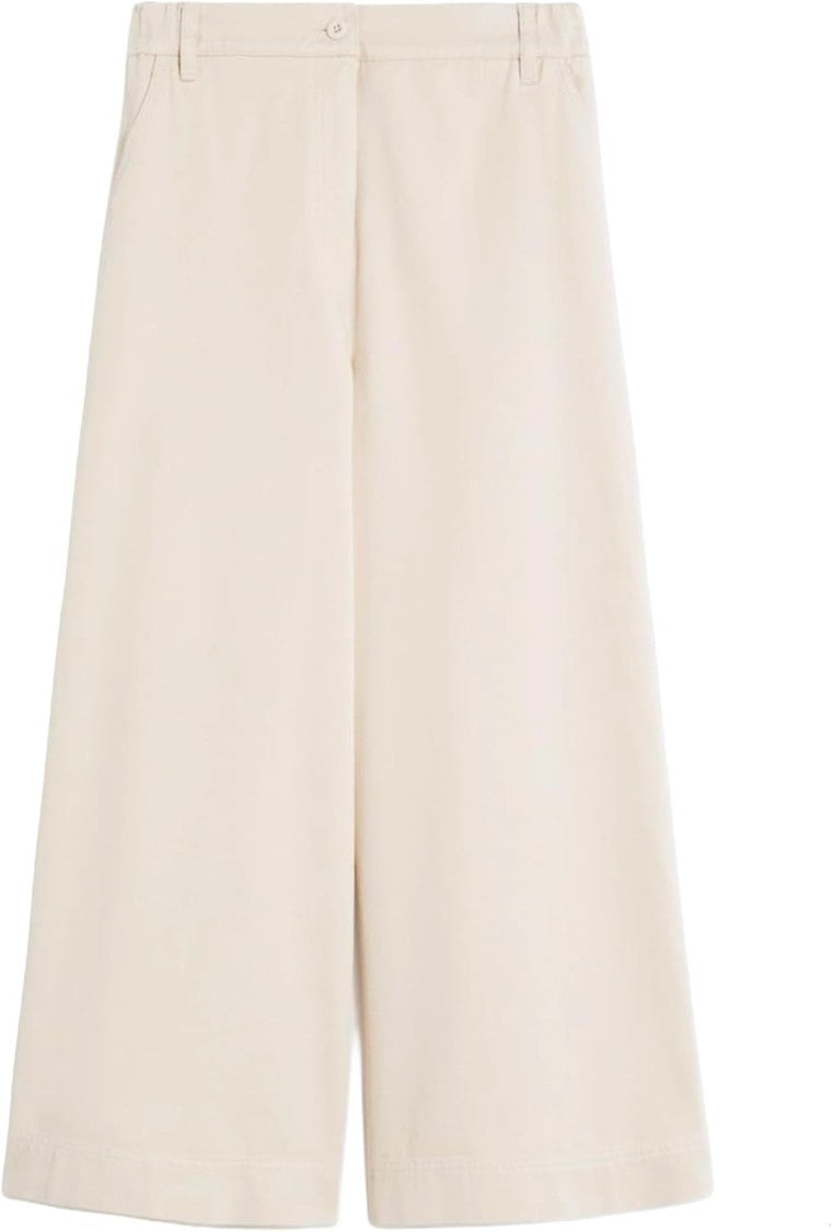 Max Mara Beige Polyethylene Casual Trousers