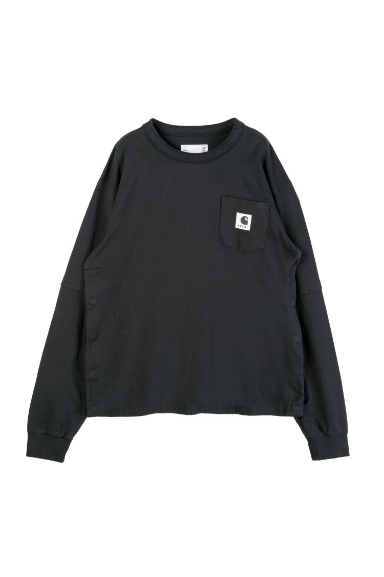 Sacai X Carhartt Wip Cotton Jersey Long-Sleeve T-Shirt