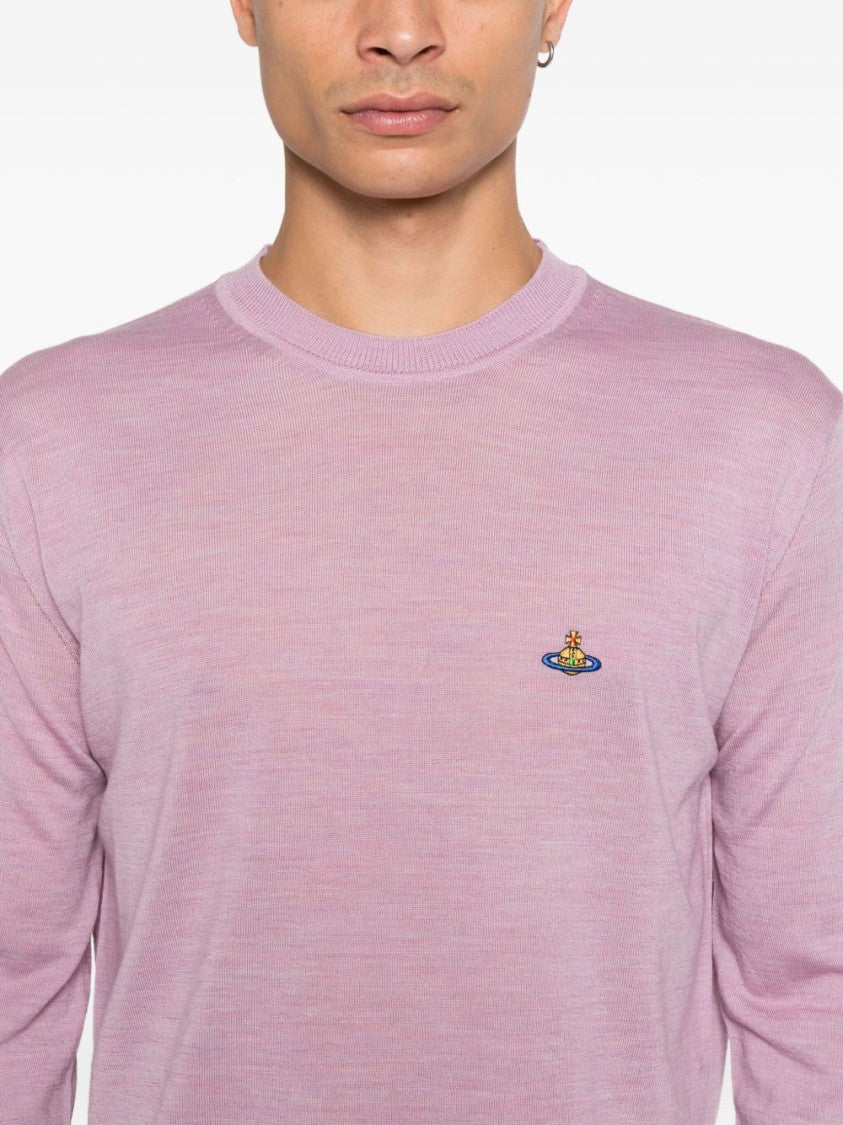 Vivienne Westwood Textured Knit Sweater With Crew Neckline