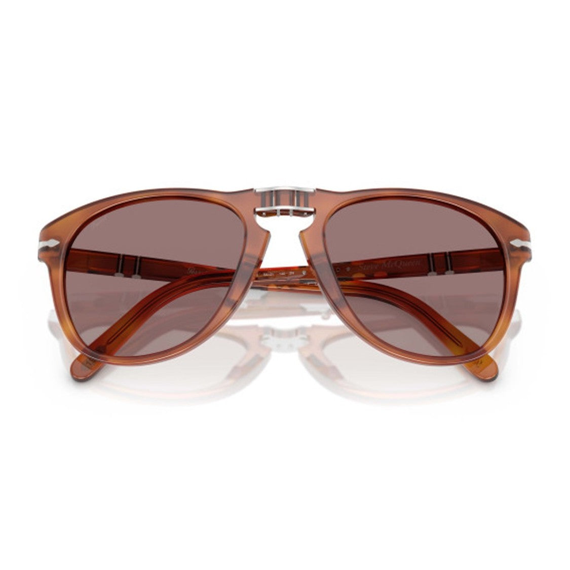Persol Havana Po0714sm Steve Mcqueen Acetate Pilot Sunglasses