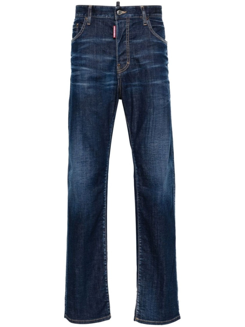 Dsquared2 Navy Blue Denim Cotton Jeans