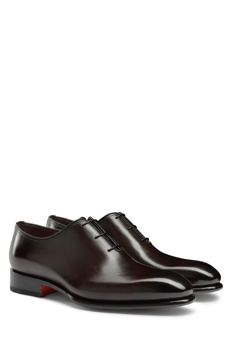 Santoni Antiqued Leather Oxford Shoes