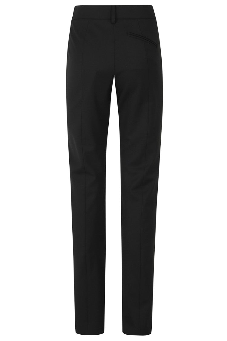 Federica Tosi Black Frescolana Straight-Leg Polyester-Blend Pants