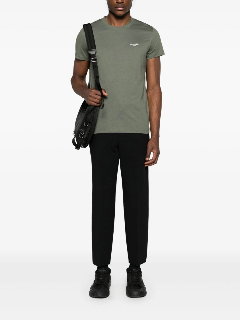 Balmain Black Double Crepe Tailored Wool Trousers