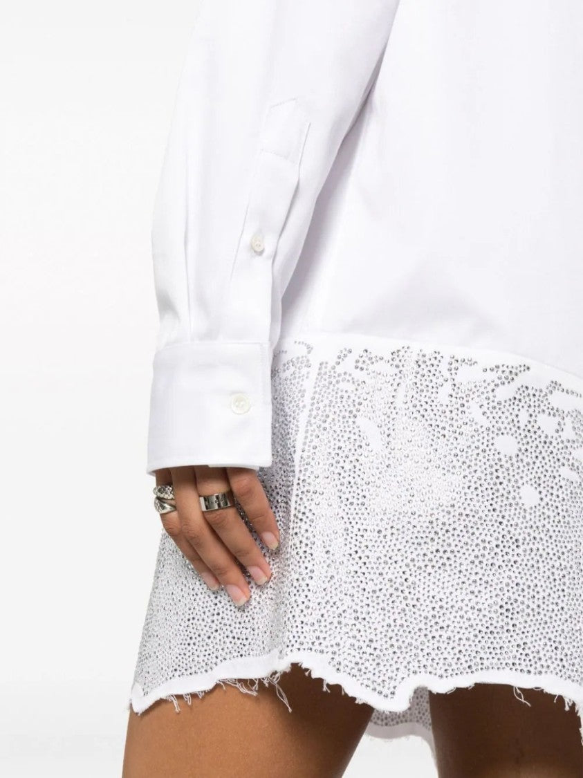 J. W. Anderson Crystal-Embellished Cotton Shirtdress