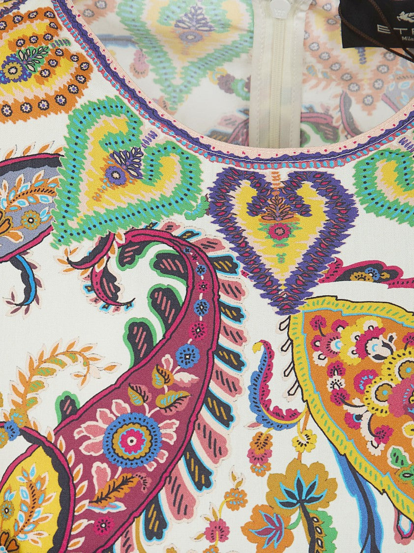 Etro Pure Cotton Poplin Regular Fit A-Line Dress