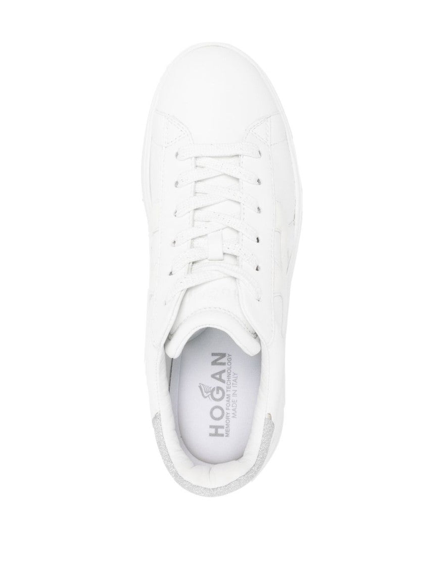 Hogan White Sneakers With Chunky Platform Sole