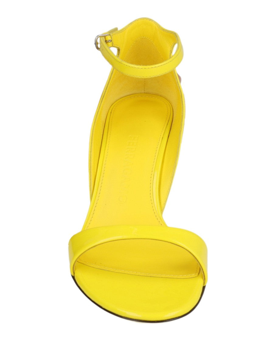 Ferragamo Vidette Patent Leather Wedge Sandals