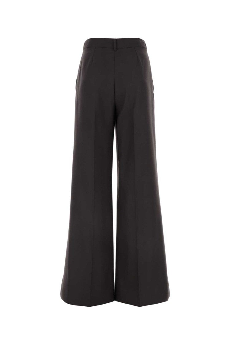 Stella Mccartney Chocolate Flannel Wide-Leg Pant