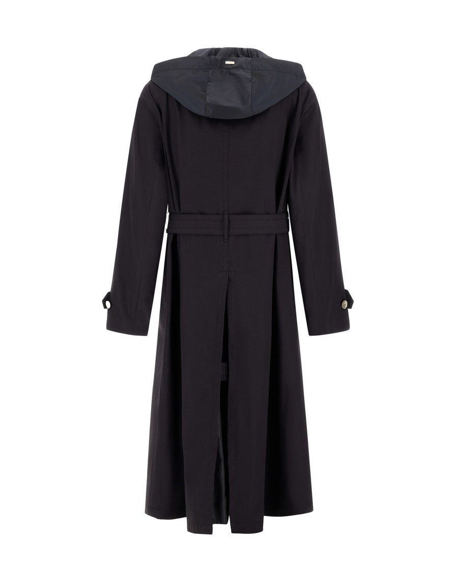 Herno Navy Blue Trench Coat