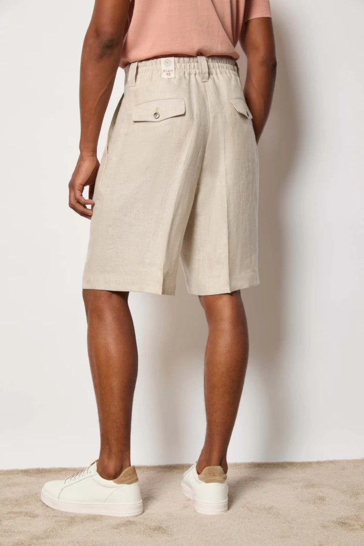 L.B.M. 1911 Relaxed Fit Beige Bermuda Shorts