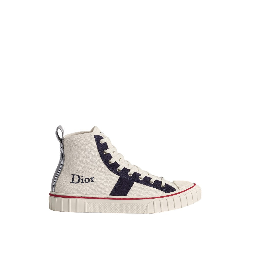 Christian Dior High-Top Cream Canvas Sneakers