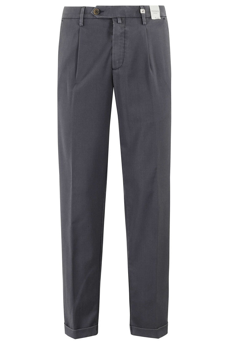 Myths Anthracite Zeus Turn-Up Waist Loops Wool Trousers
