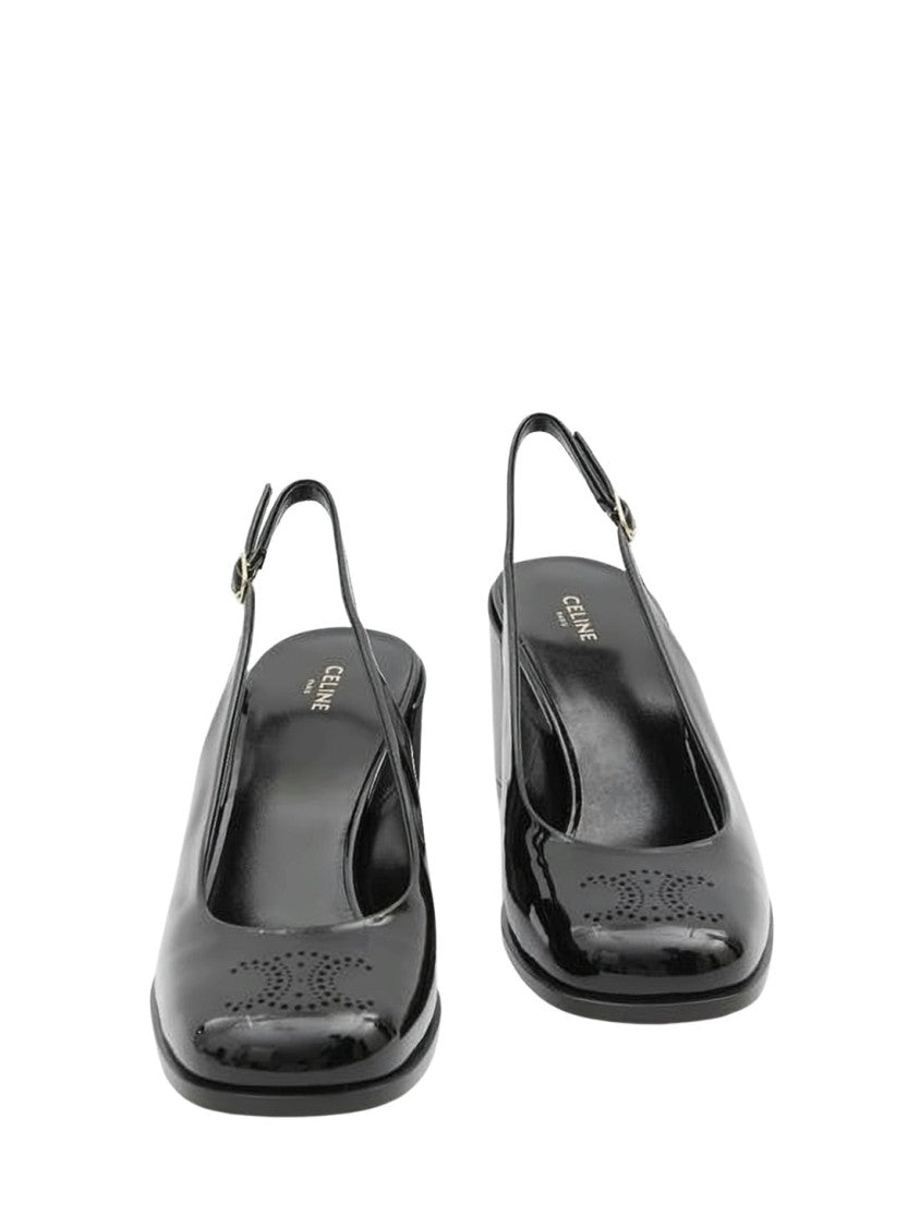 Celine Slingback Pumps With Rounded Toe