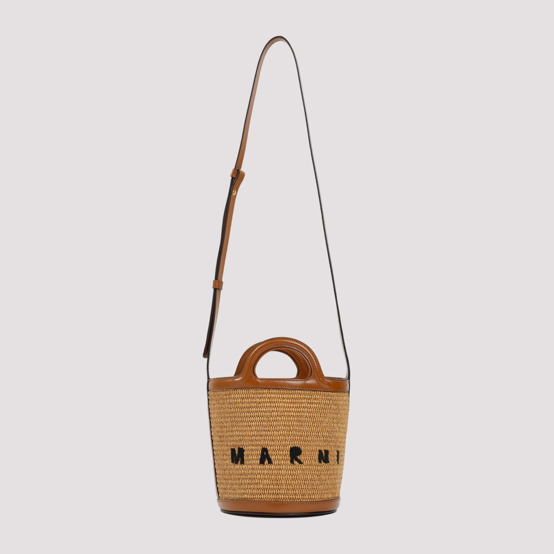 Marni Brown Tropicalia Mini Bucket Bag