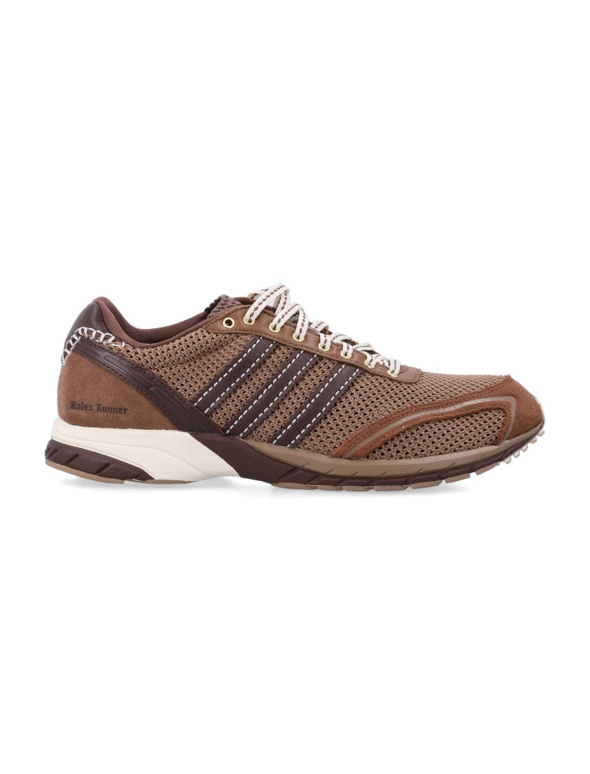 Adidas By Wales Bonner Adizero Adios Leather Mesh Sneakers