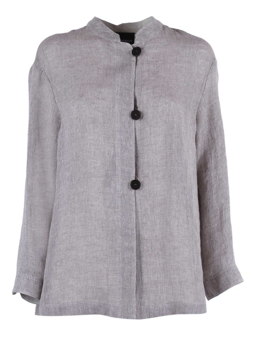 Emporio Armani Relaxed Fit Linen Blend Blazer