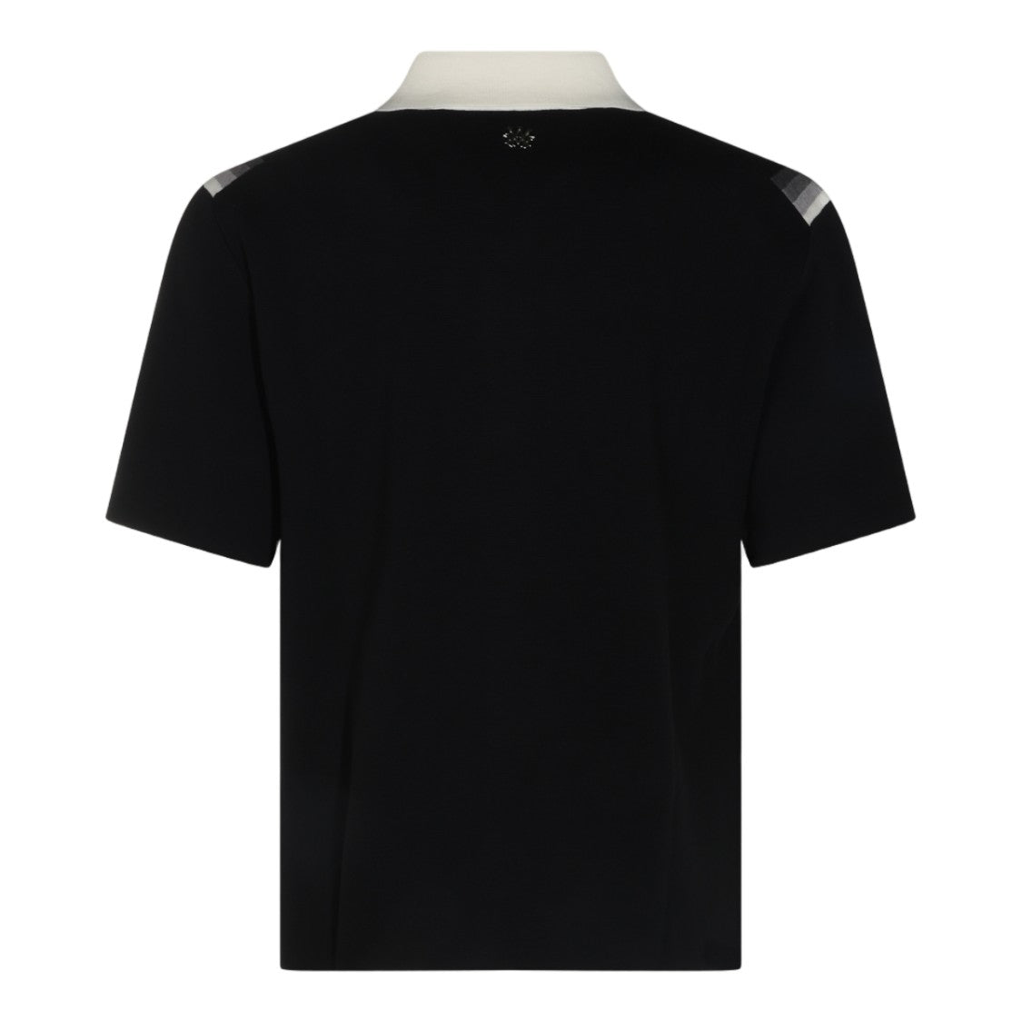 Amiri Short-Sleeve Sweater With Pointed Collar And Geometric Pattern