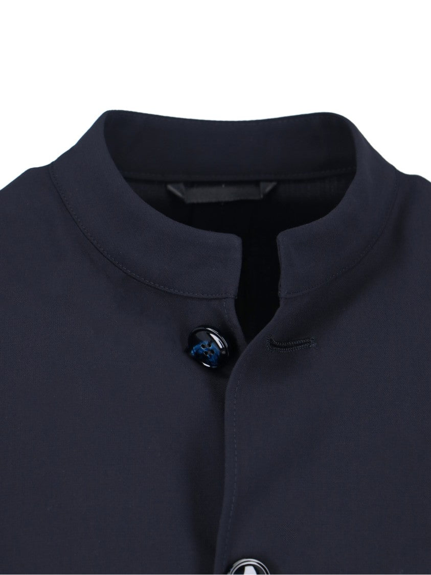 Giorgio Armani Single-Breasted Blazer – Dark Blue