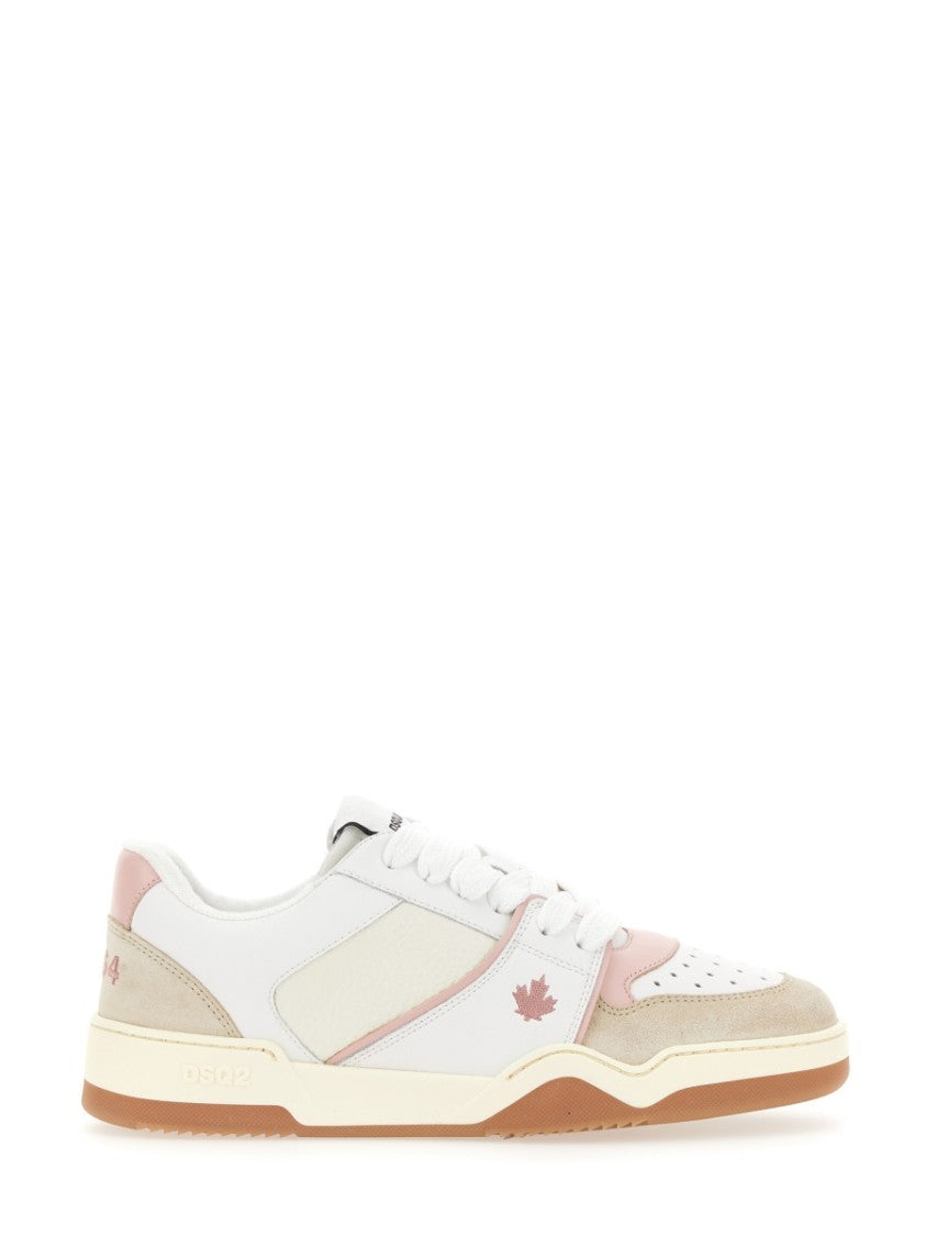 Dsquared2 Textured Leather And Polyamide Sneakers