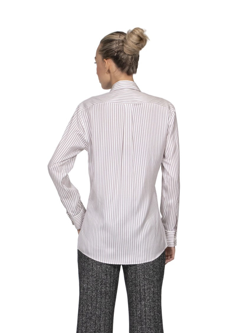 Dolce & Gabbana Vertical Striped Tailored Long-Sleeve Shirt