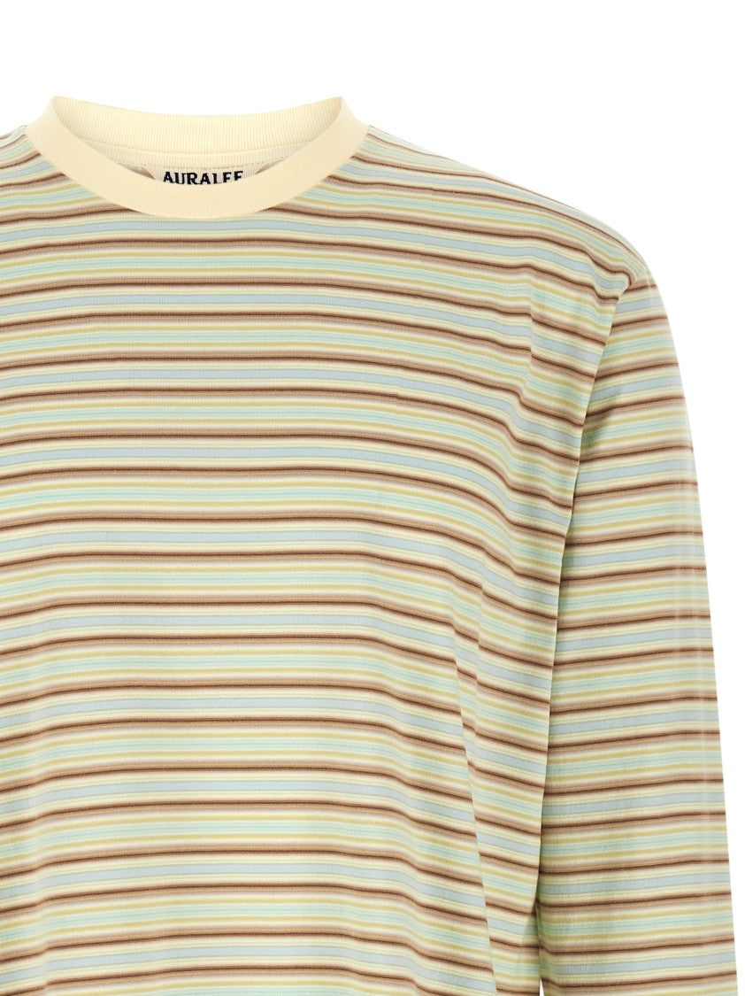 Auralee Gradient Stripes T-Shirt