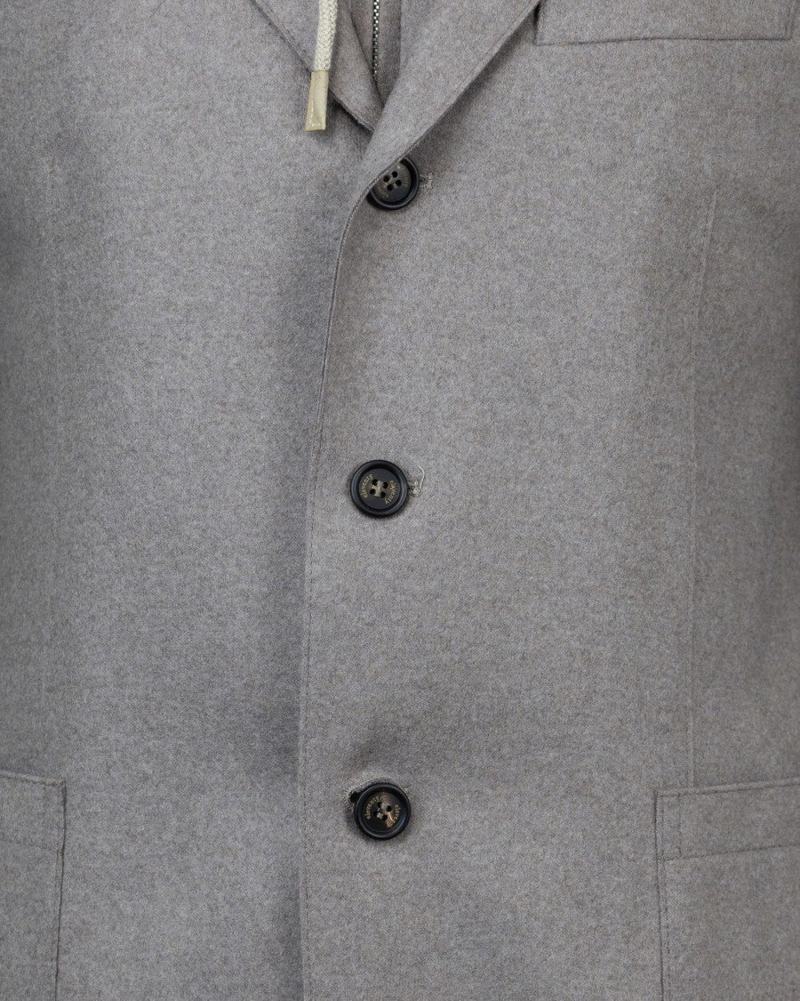Eleventy Single-Breasted Jacket - Grey