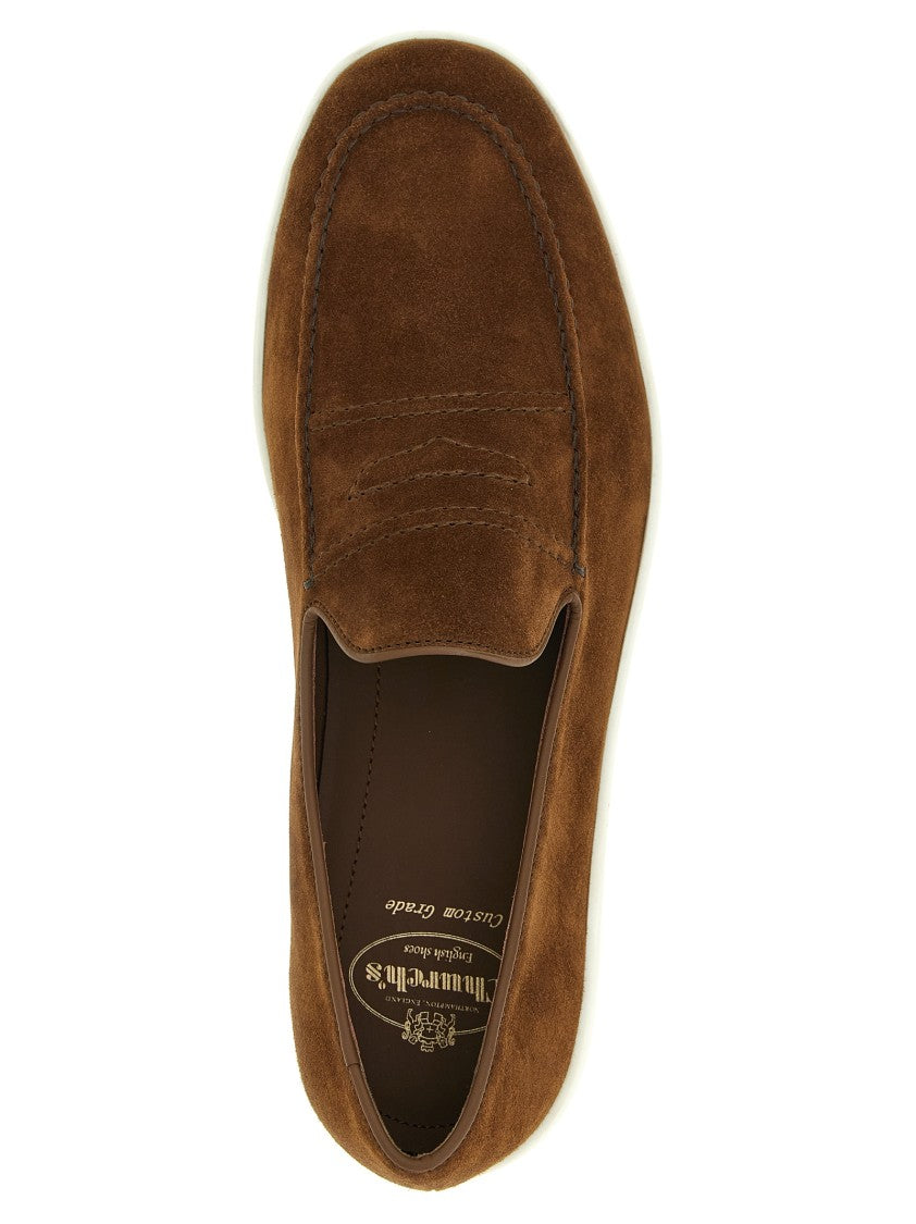 Church's Brown Suede Slip-On Loafers With Rubber Sole
