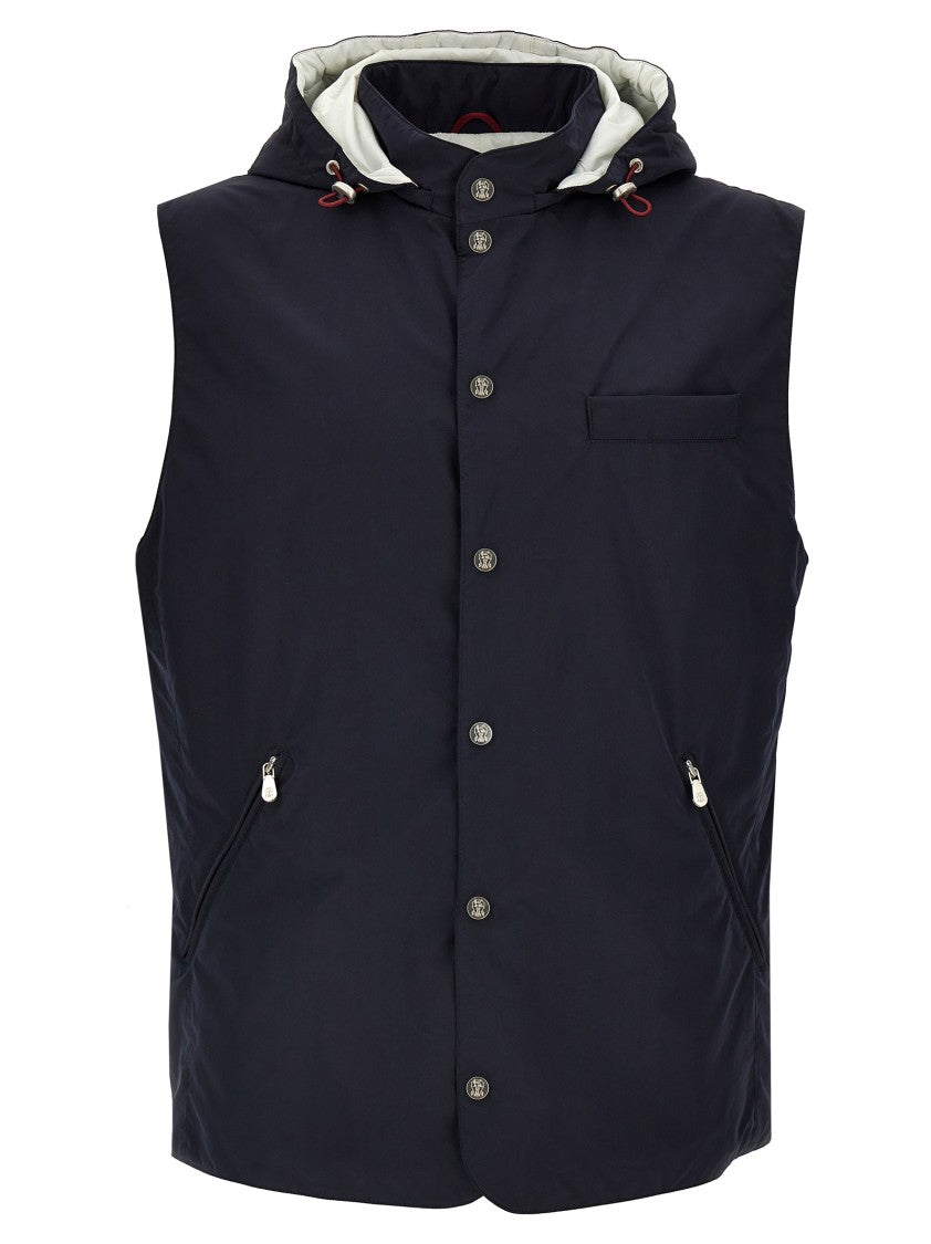 Brunello Cucinelli Water-Repellent Vest With Removable Hood