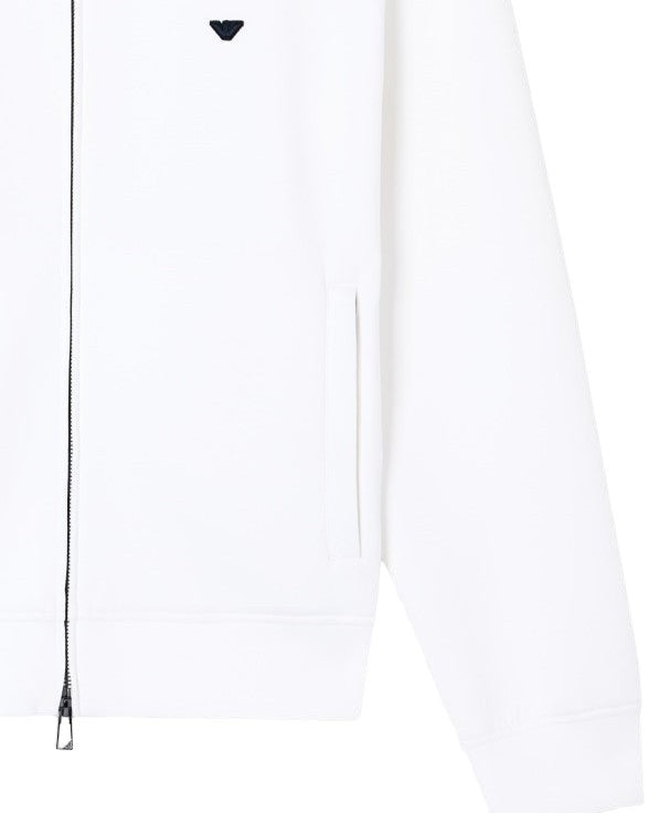 Emporio Armani Double Jersey Sweatshirt With Micro Eagle Embroidery