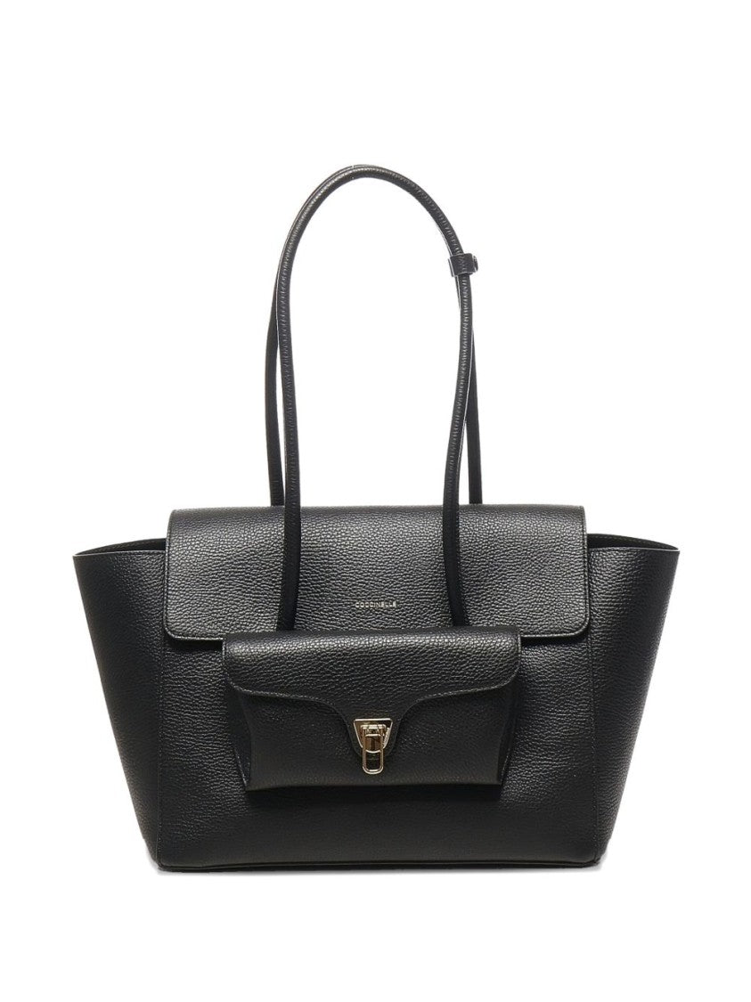 Coccinelle Structured Vitello Leather Shopper Bag