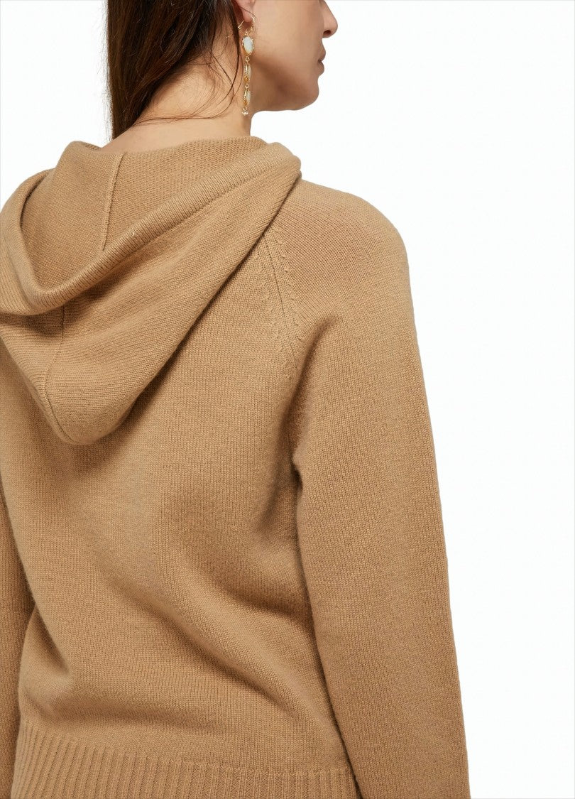 Max Mara Soft Knit Hoodie With Drawstring