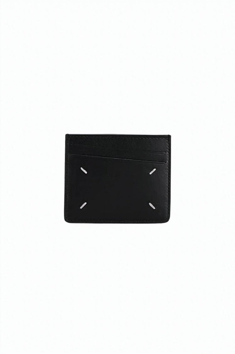 Maison Margiela Calf Leather Card Holder With Distinctive Stitching