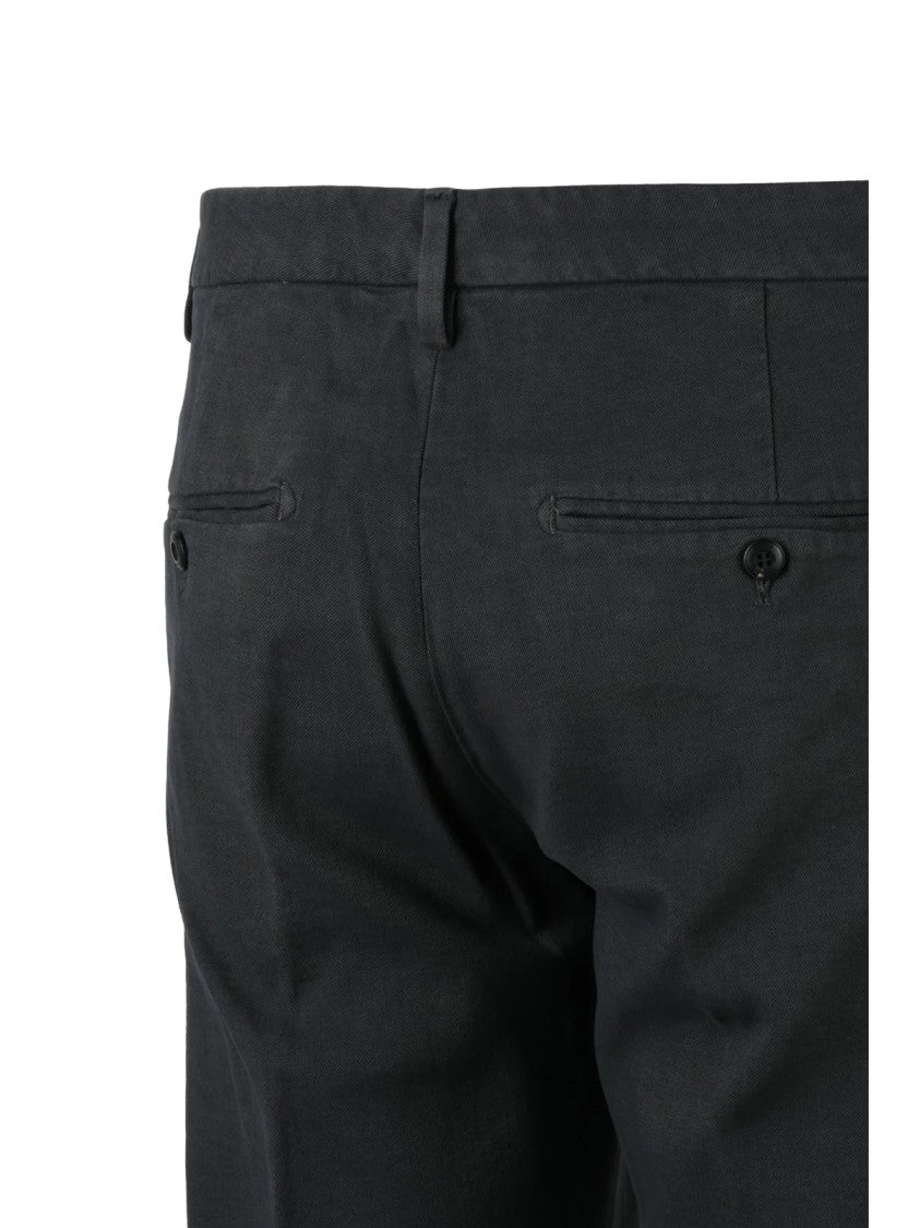 Dondup Grey Spiritissimo Tailored Stretch Cotton Trousers