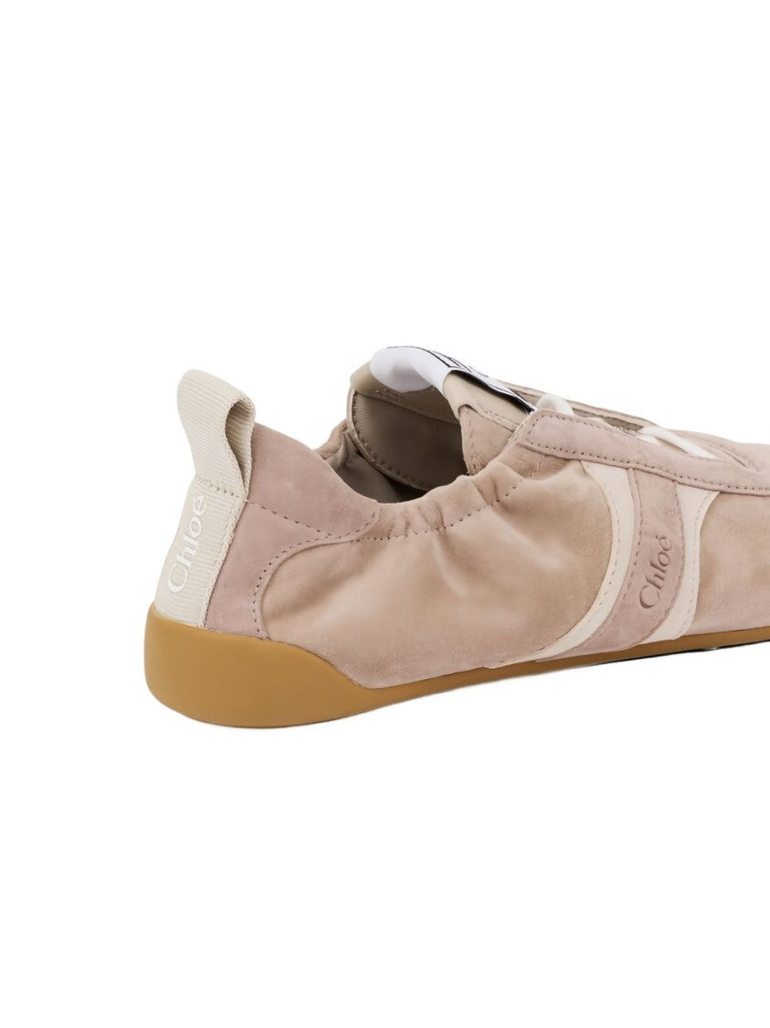 Chloé Matte Finish Flat Shoes With Elasticized Sides