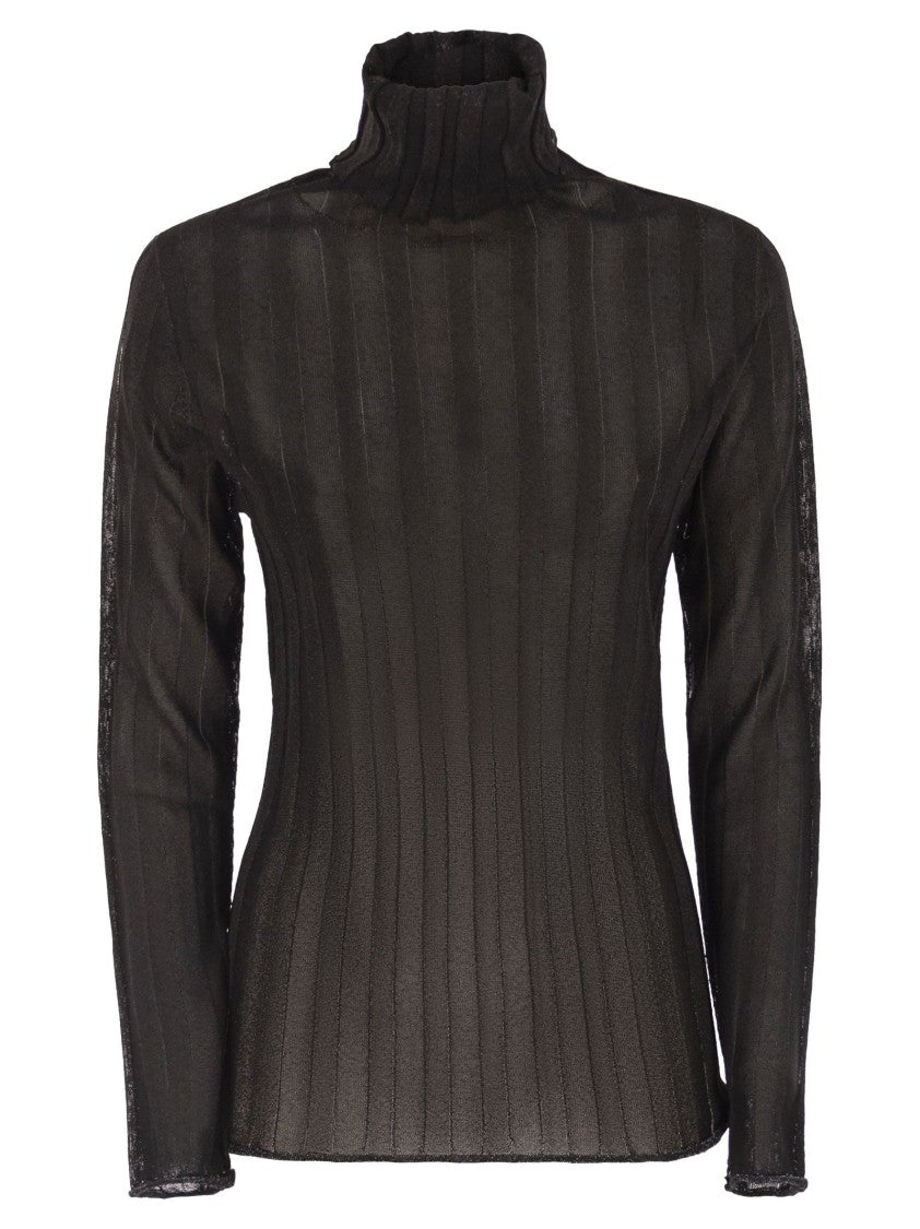 Fabiana Filippi Ribbed Turtleneck With Lurex