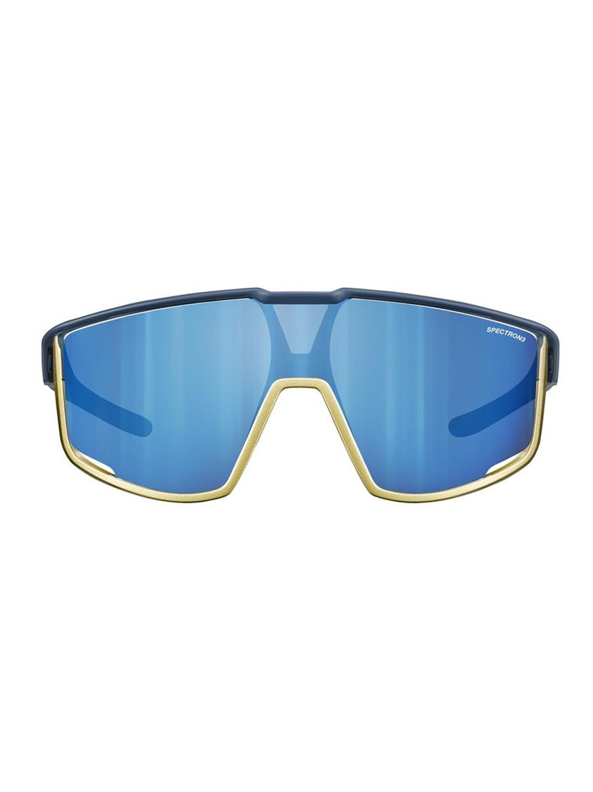 Julbo Bold Angular Blue Sunglasses With Gold Accents