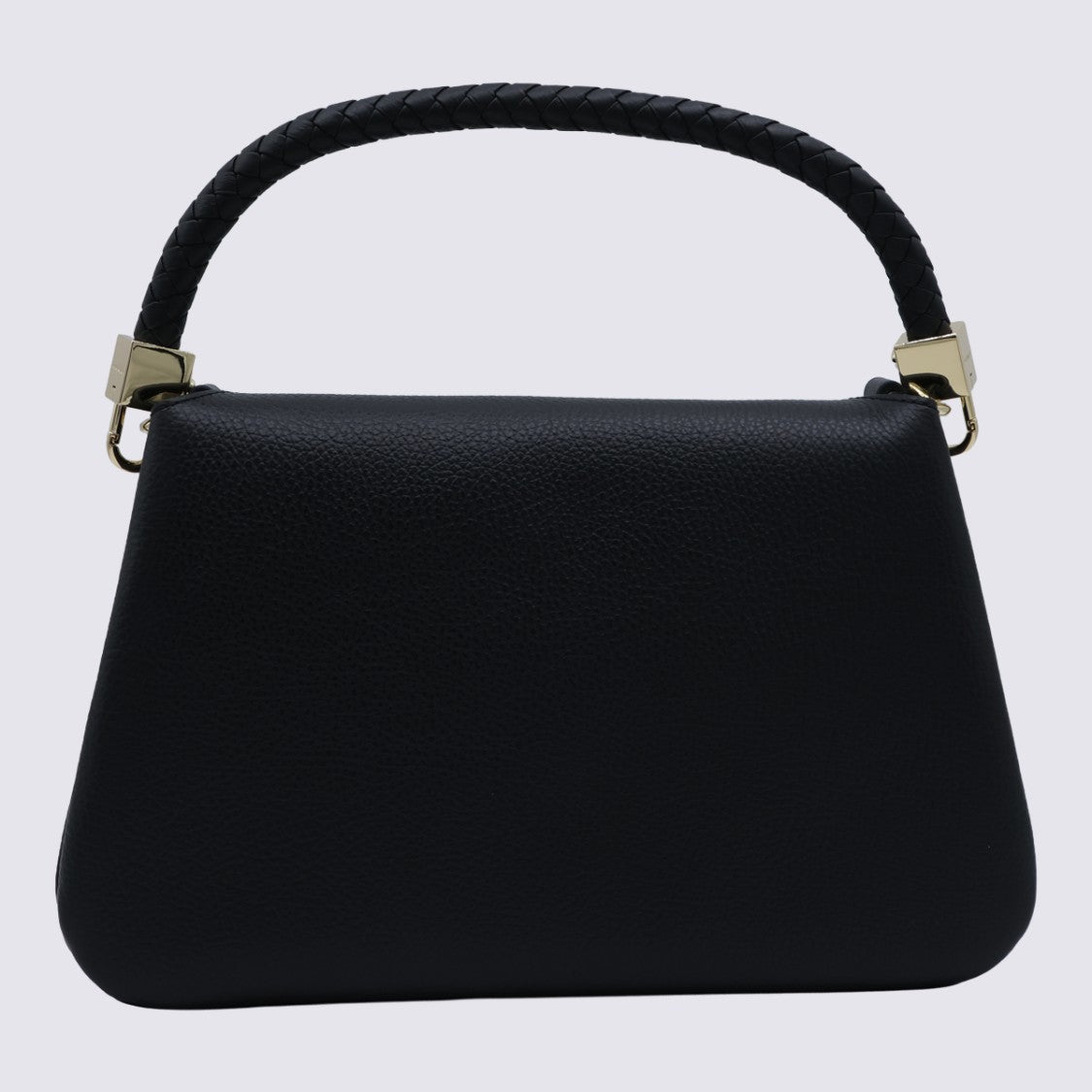 Coccinelle Structured Handbag With Braided Handle And Gold Accents