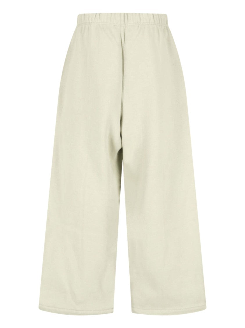 Fear Of God Essentials Beige Wide-Leg Cropped Seam Trousers