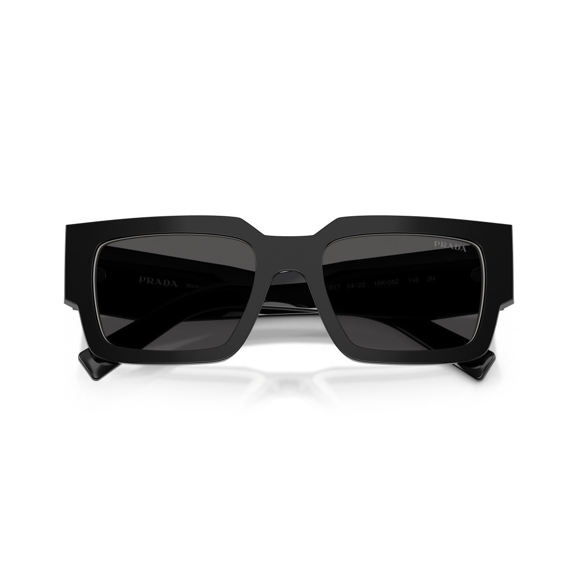 Prada 0Pr B17s Rectangular Black Acetate Sunglasses
