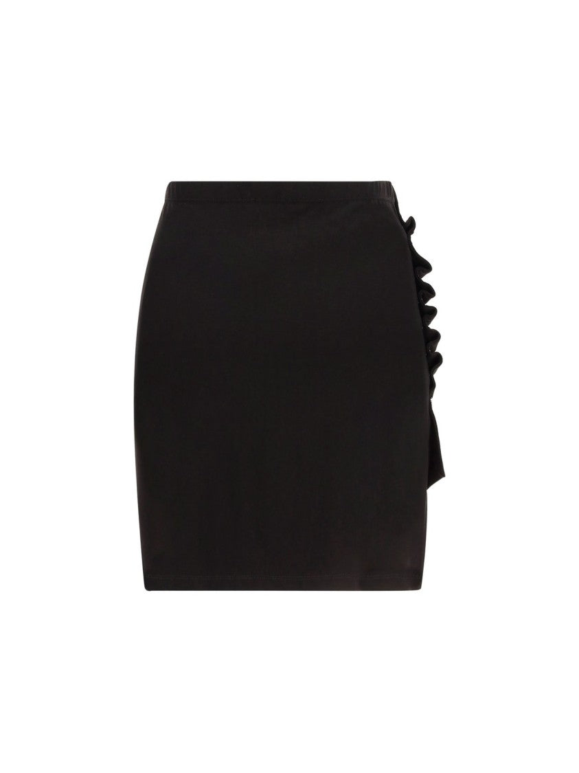 Paco Rabanne Draped Black Mini Skirt