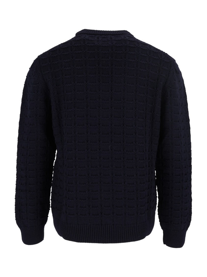 Sette Fili Cashmere Textured Crew Neck Sweater
