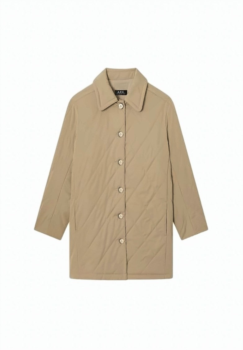 A.P.C. Lightweight Quilted Jacket With Classic Collar