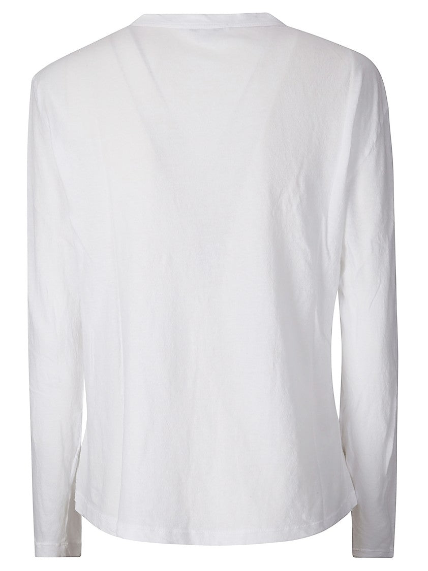 James Perse Crepe Jersey Oversized L/S Crew T-Shirt
