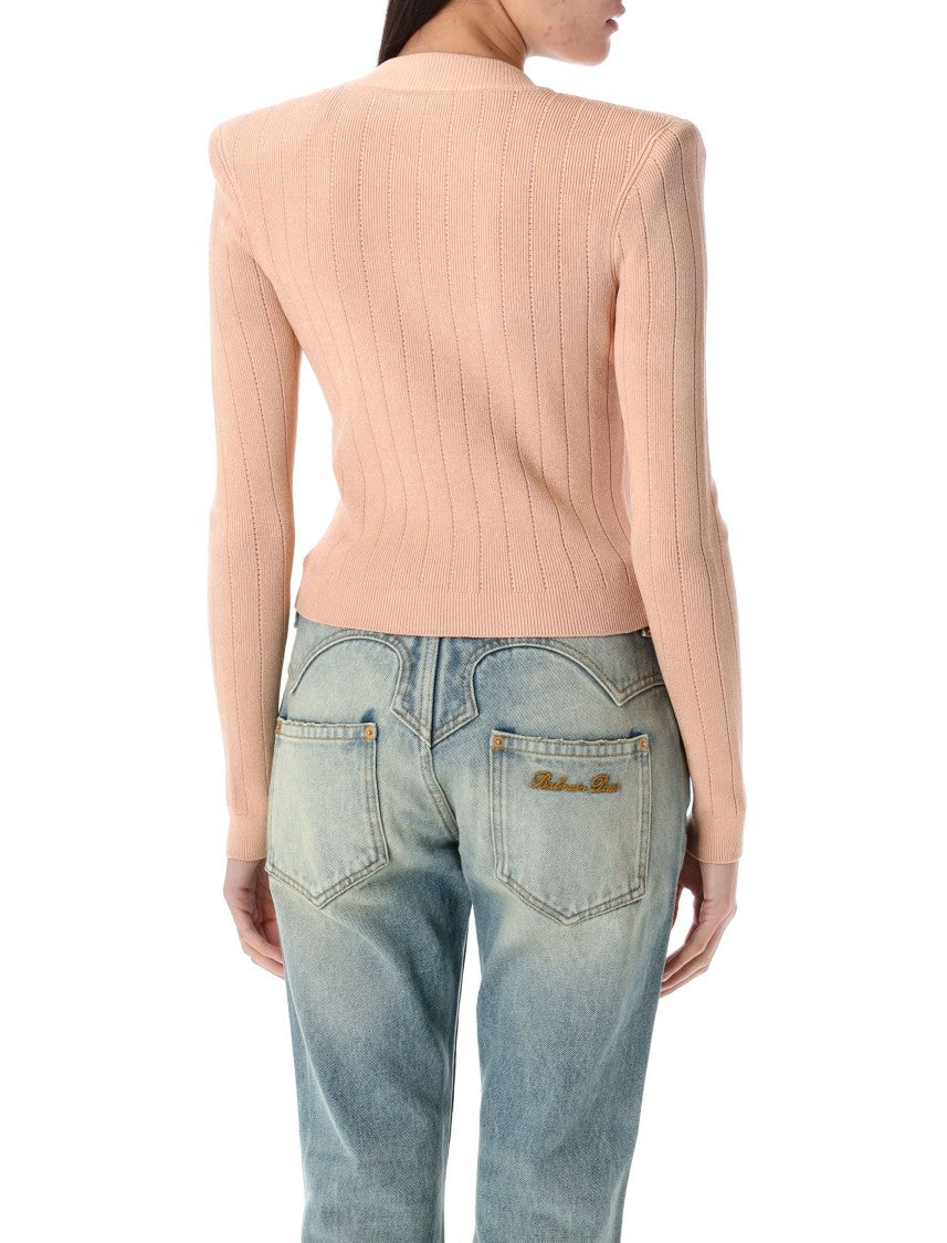 Balmain Classic V Neck Cardigan