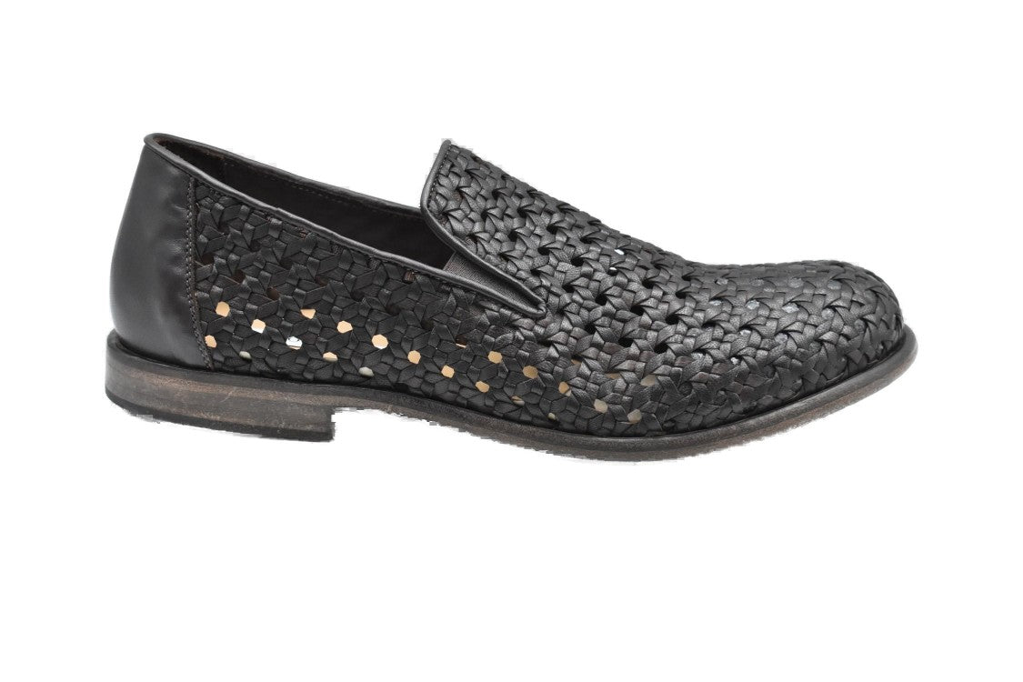 Ernesto Dolani Perforated Brown Low-Cut Moccasin Shoes