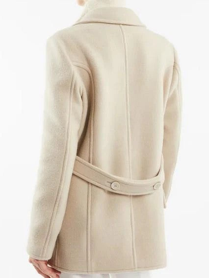Fay Beige Wool-Blend Short Coat