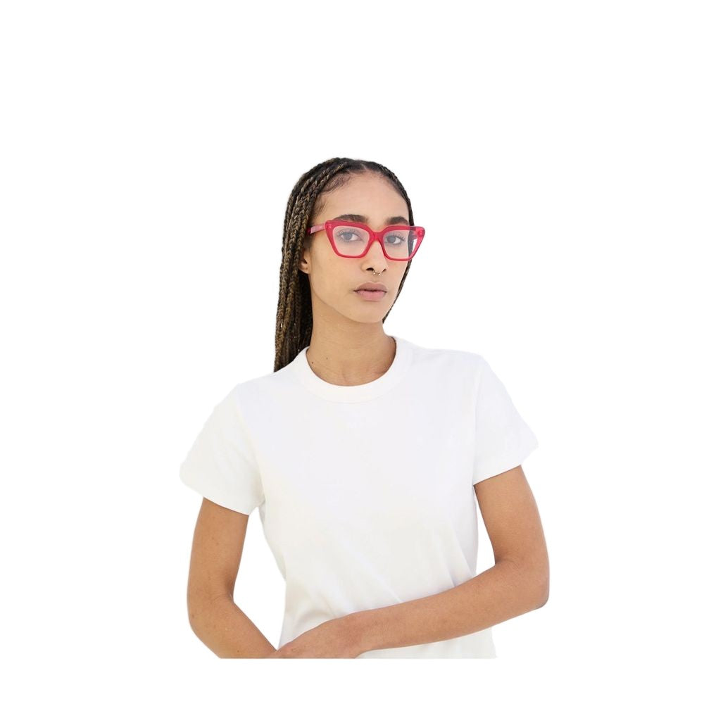 Retrosuperfuture Numero 122 Red Cat-Eye Sunglasses In Transparent Red Acetate
