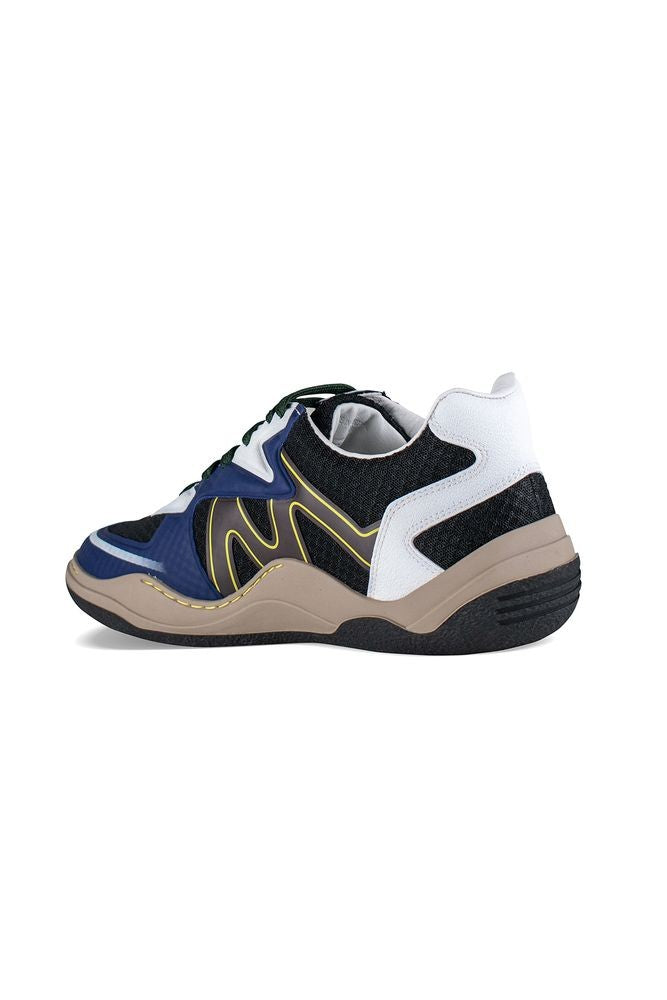 Lanvin Low-Top Black Mesh Sneakers With Contrasting Inserts